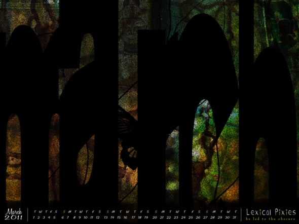 March 2011 Desktop Wallpaper Calendar 